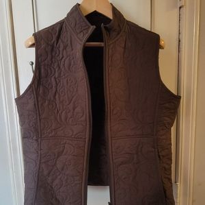 Brown reversible vest